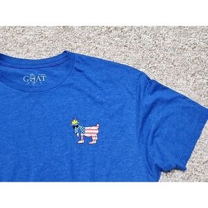 Goat USA Freedom T- Shirt Blue Size XL Patriotic RWB Goat USA Made